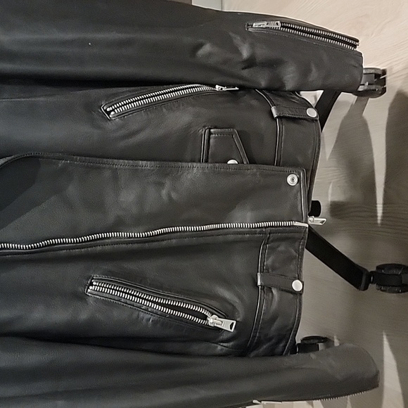 All Saints Medium Leather Jacket - Picture 3 of 4
